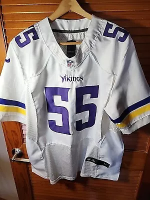 Minnesota Vikings Anthony Barr Nike On Field #55 Sewn Jersey Men’s White SIZE 48 • $25