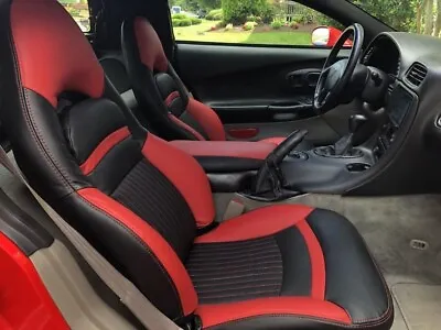Chevy Corvette C5 Sports Seat Covers In Red & Black Color (1997-2004) • $275