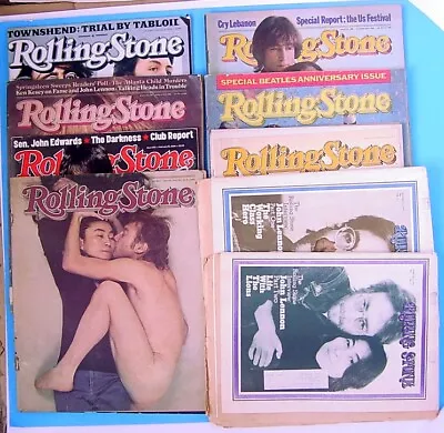 Author Ron Schaumburg Beatles Collection 1970s-1980s Rolling Stone Magazine Lot • $19.97