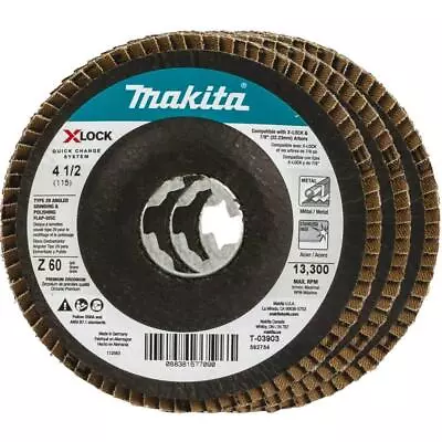 X-lock 4?1/2 In. 60 Grit Type 29 Angled Grinding And Polishing Flap Disc For X • $25.76