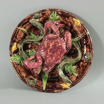 Rare Mafra Palissy Majolica Crab Plate • £1950