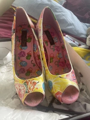 £10 • Buy Iron Fist Shoes Size 6 Platforms Sweet For My Sweet With Box. Yellow!!