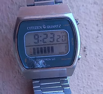 $70 • Buy Vintage Citizen Digital Lcd Watch Crystron