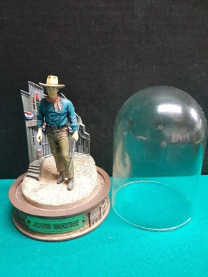 $6 • Buy Franklin Mint John Wayne Figurine Glass Dome