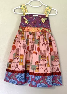 Matilda Jane Size 4 City Of Lights Paris Eiffel Tower Knot Dress Secret Fields • $22.49