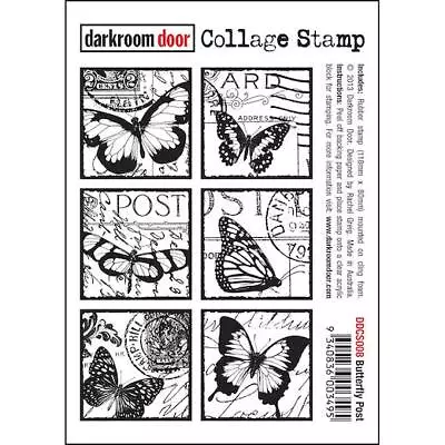 £10.99 • Buy Darkroom Door Collage Cling Rubber Stamp - DDCS008 Butterfly Post