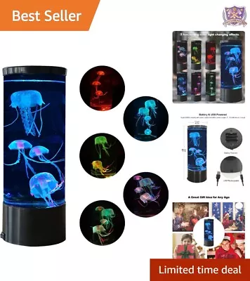 Color-Changing Jellyfish Lava Lamp - Night Light - Home Office Decor - Gift • $52.22