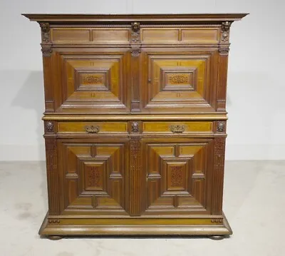 Victorian Carved Oak Drinks Cabinet Server 1880 • £1400