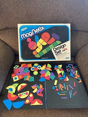 VTG 1985 Mag Netix Deluxe Design Set Fun Magnet Play Art  Kids Learning • $15