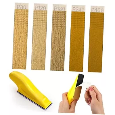 Micro Sander Kit With 50Pcs Sand Paper 80 To 400 Grit Sandpaper 50Pcs Set • $17.35