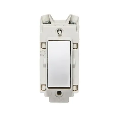 Crabtree 4530/6PSS/WH  Grid Light Switch 2 Way - Polished Stainless Steel White • £7.50