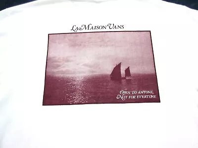 Vans Men's La Maison House Of Vans LS T Shirt White Burgundy NWT Ships Free • $19.99