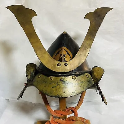 Around The End Of The Edo Japanese Samurai Helmet  Antique Yoroi Kabuto&Maedate • $1250