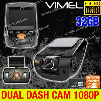 $109.95 • Buy Dual Dash Camera In Car Security Backup Cam 1080P Crash Truck Cameras Blackbox