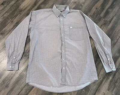 Cinch Shirt Mens L Large Gray Black  Geo Western Cowboy Long Sleeve Button Up • $15