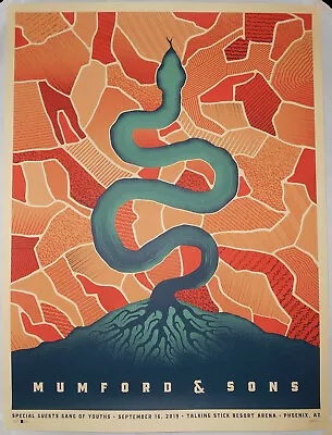 Mumford & Sons 2019 Phoenix AZ Poster Screen Print DKNG Signed #/100 Delta Rare • $119.38