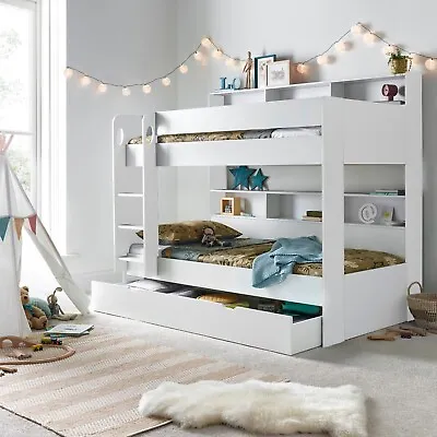 £414.99 • Buy Olly White Wooden Storage Bunk Bed