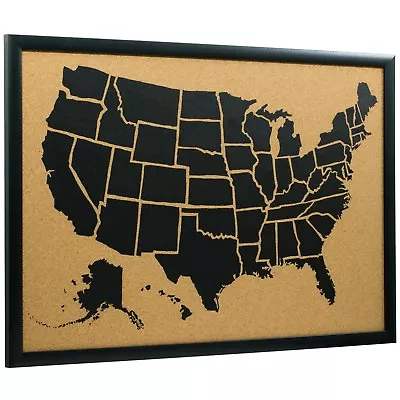 Craig Frames 20x30 Wayfarer Cork Board United States Push Pin Travel Map • $87.99