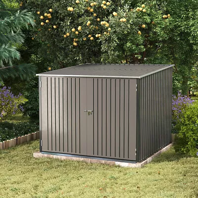 Outdoor Garden Lockable Bike Tool Shed Wheelie Bin Metal Garbage Storage Sheds • £155.95