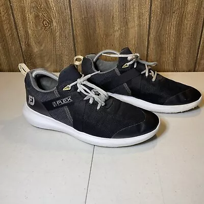 FootJoy Flex 56103 Black Gray Spikeless Golf Shoes Men's Size 9 M • $29.99