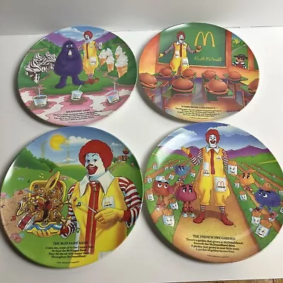 Vintage McDonald's Plates Set Of 4 From 1989   Excellent Condition • $29.99