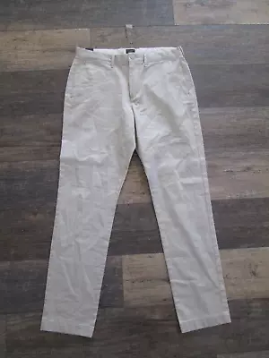 New J Crew Pants Mens 32x32 Light Beige 770 Broken In Slim Fit Preppy • $32