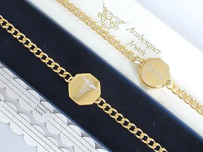 Sos Bracelet Mens/ladies Medical Alert/information/stainless Steel Talisman Gold • £25.99