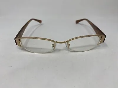 Cw Bliss Eyeglasses Frame Sweet 49/19/145 Gold Bron Half Rimless Eyeglasses &616 • $50