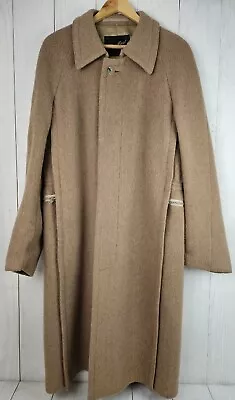 Vintage Teller Of Austria Wool? Coat Beige Caramel 40 Chest Medium Long Heavy • $70