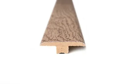 New York Oak MDF Laminate Wood Flooring Threshold Trim T Bar Profile Door Strip • £9.99