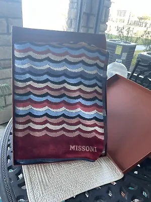 Missoni  Giacomo 100 Oversized Beach Towel Multi Color Velour NWT • $89