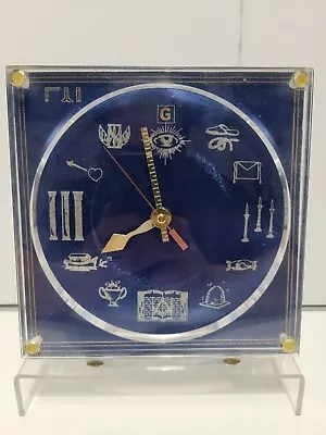 Vintage Marion Kay Masonic Desk Clock Tested Working Wonderfully  • $74.99