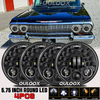 4Pcs 5.75  5 3/4  LED Headlights Hi-Lo Sealed Beam For Chevy Impala El Camino • $119.99