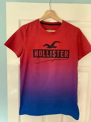 Hollister Gradiant Red To Blue Boy T-shirt - XS • £1.50