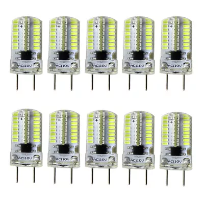 10pcs G8 Bi-Pin T5 64 3014 SMD LED Light Bulb Dimmable Crystal Lamp White 120V • $18.99