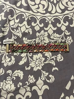 NEW WITH TAGS VERA BRADLEY Ziggy Zinnia Woven Bracelet Magnetic Closure 7 1/2  • $3