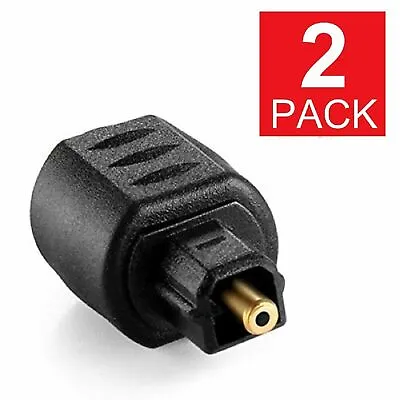 2-Pack Optical 3.5mm Female Mini Jack Plug To Digital Toslink Male Audio Adapter • $4.69