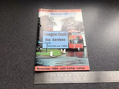 £12 • Buy Western Scottish Bus Group Area 11 Timetable November 1984 Glasgow South