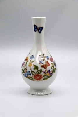£7.99 • Buy VINTAGE AYNSLEY COTTAGE GARDEN BONE CHINA BUD VASE 15.5cm TALL Made In England