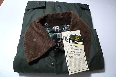 Barbour- A200 Border Wax Cotton Jacket-  Nos & Tag- Made @uk- 40-one Crest--rare • $799