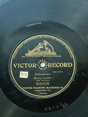 $4.99 • Buy Harry Lauder Killiecrankie Victo Record 52009 10  Single Sided 78 RPM Exc Cond
