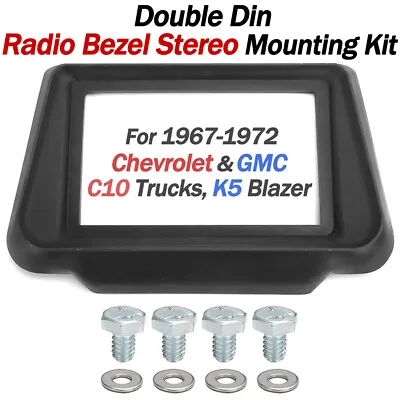 For 67-72 Chevy GMC C10 Truck K5 Blazer Double Din Radio Bezel Dash Stereo Mount • $129.99