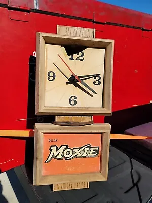 Vintage Moxie Soda Sign Clock • $300