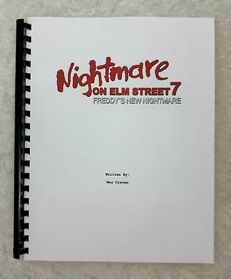 Wes Craven's New Nightmare Full Movie Script Reprint 1984 • $21.99