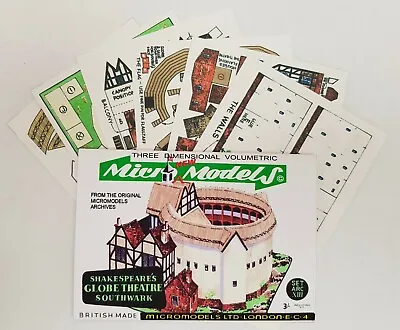 Micromodels Set ARC XIII Shakespeare's Globe Theatre Micro New Models Card Kit • £6.75