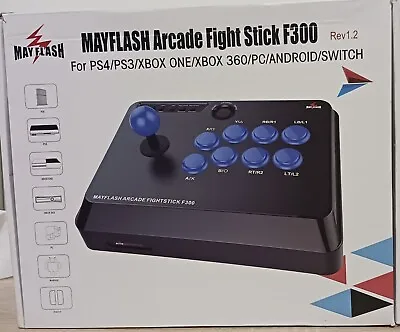 $60 • Buy Mayflash F300 Arcade Fight Stick Joystick CUSTOMIZED WITH GOLD PLASTIC BUTTONS!