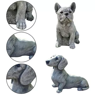 Dachshund Statue Garden Decor Memorial Dog Figurines Outdoor Decoration Figures • £11.27