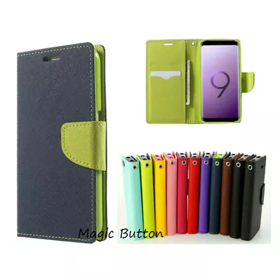 For Galaxy S9 S9 Plus Leather Case Flip Wallet Card Soft Gel Shockproof Cover • $7.99