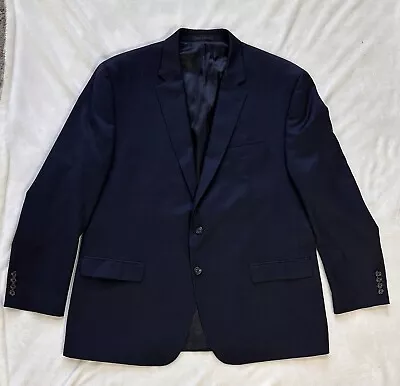 Ralph Lauren Suit Jacket Mens 48R Navy Blue Blazer 100% Wool Sport Coat • $39.76