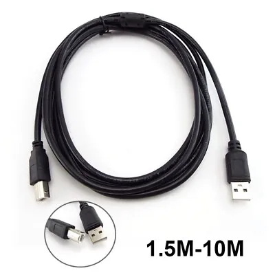 $4.39 • Buy Universal Printer Cable Cord USB Male Type A To B For Label Printer 1.5/3/5/10M